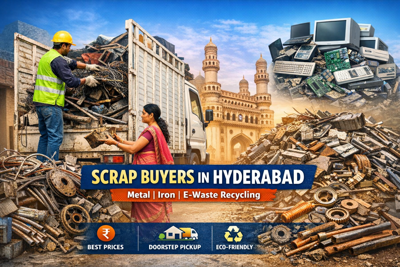 Scrap Buyers Hyderabad metal scrap recycling service residential area