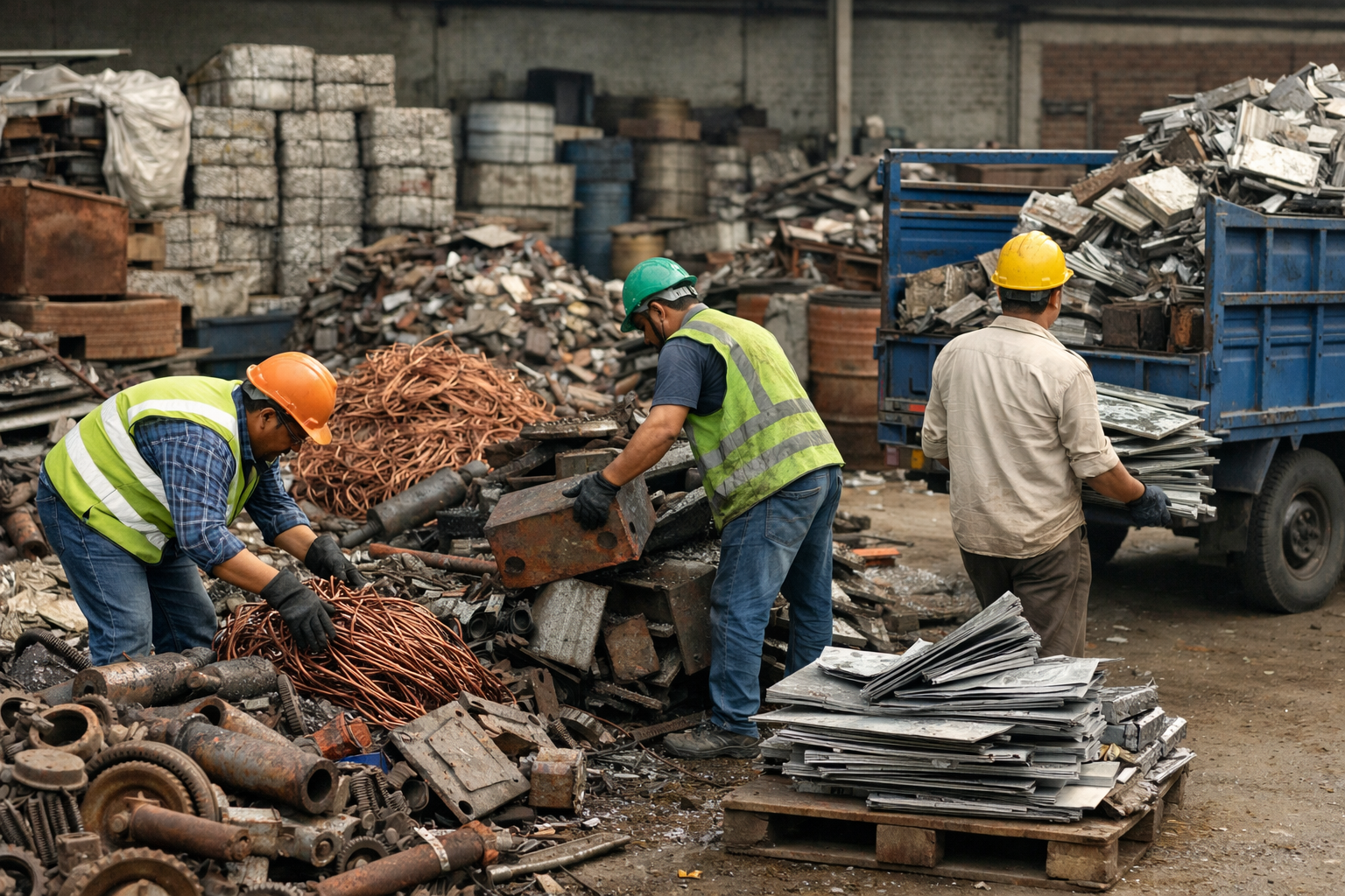 Scrap Buyers in Hyderabad collecting metal scrap from warehousewarehouse