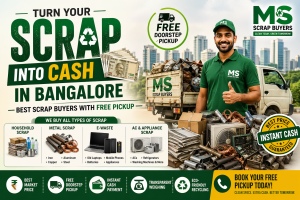Scrap buyers in Bangalore 2026 offering free doorstep pickup and instant cash for all types of scrap